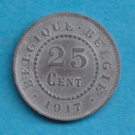 Belgien 25 Cent 1917 Belgique - Belgie