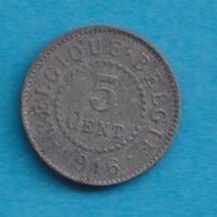 Belgien 5 Cent 1916 Belgique - Belgie