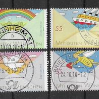 051) BRD/ Bund 2010 Grußmarken Mi. Nr. 2786/97 + 2790/91 kpl. Satz gestempelt