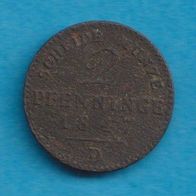 Preußen 2 Pfennige 1847 D