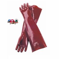Teichhandschuhe PVC Handschuhe rot 60cm CAT3 Strahlerhandschuhe