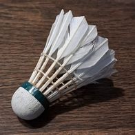 Alter Federball mit Federn Kork Kopf Badminton Sammeln Vintage