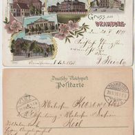 Dramburg 1900 Litho 5 Bilder AK