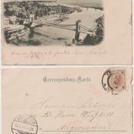 Tetschen 1896 an der Elbe mit Österreich Marke und Stempel