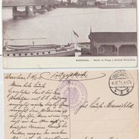 Feldpost Warschau 1915 Sittenpolizei Stempel
