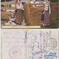 Feldpost Widoki z. Krolestwa Polskiego 1915 Lazarettstempel Kalisch