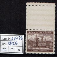 Los H16476: Böhmen & Mähren Mi. 58 LS * *