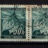 Los H16492: Böhmen & Mähren Mi.55 Paar + LF, gest