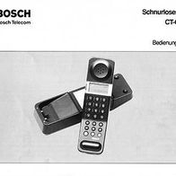Bosch - Telefon Bedienungsanleitung - für schnurloses Telefon CT-COM 612 - Original