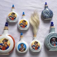 7 Schnupftabakflaschen leere Bixl Schmalzlerfranzl Bernard Vintage