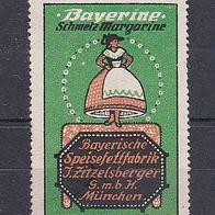 alte Reklamemarke - Bayerine Schmelz-Margarine - Zitzelsberger München (377)