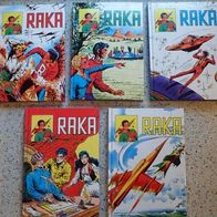 Raka Bücher Nr. 1 - Nr. 5 -- Comics aus dem Hethke Verlag 1991