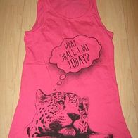 supertolles Top C&A here + there Leopardendruck Gr. 146/152 pink (0316)
