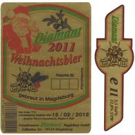 Bieretikett "Weihnachtsbier 2011" Privatbrauerei Diamant Magdeburg Sachsen-Anhalt