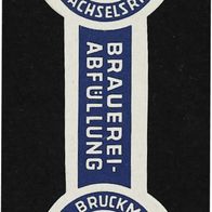 Bieretikett "Vollbier Dunkel" Schlossbrauerei Drachselsried (Bruckmayer) Lkr. Regen