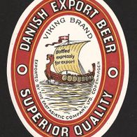 ALT ! Bieretikett "Viking Brand" The East Asiatic Company Ltd. Copenhagen Dänemark