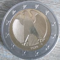 2 Euro BRD 2024 Adler F vorzüglich aus Umlauf Deutschland vz Bundesadler