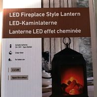 LED Kaminlaterne schwarz von Livarno gebraucht *
