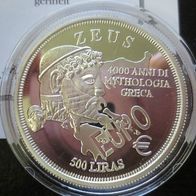 Malta Silber PP/ Proof 500 Liras 2000 "ZEUS / 4000 Jahre griechische Mythologie"