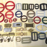 Handarbeit * Vintage Gürtelschnallen aus Kunststoff & Metall