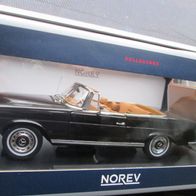 Norev Mercedes-Benz 280 SE Cabrio 1969 dunkelbraun innen Cognacfarben 1:18