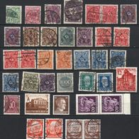 Deutsches Reich, über 30 Marken gestempelt und postfrisch, Teil 2