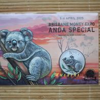 Australien 1 AUD Koala Silber 1 oz Brisbane ANDA MONEY Expo 2025 Blister st