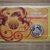 1 oz 2025 Silber Chinese Myths & Legends - Double Phoenix - Rot & Gold Color