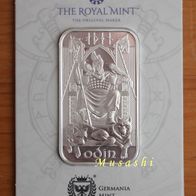 Silber 1 oz Großbritannien Nordische Götter Odin Norse Gods Bar Erstausgabe st