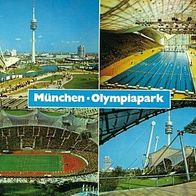 80331 München Olympiagelände 1972 4 Ansichten Schwimmhalle , Olympiastadion