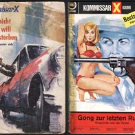 KommissarX Krimi Nr. 199 + Nr. 348, Pabel Krimi, 2 uralte Hefte im Set
