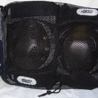 D Streetfighter Skaterequipment 2er-Protektoren -Set Erwachsene Größe L schwarz unben