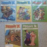 Mosaik 1989: Nr. 1 + 2 + 4 + 5 + 7-12 -- Comics aus dem Verlag Junge Welt