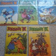 Mosaik 1987: Nr. 1 + 2 + 6 -12 -- Comics aus dem Verlag Junge Welt