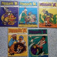 Mosaik 1981: Nr. 2+ 4-9 + 11 + 12 1982: 1-12 -- Comics aus dem Verlag Junge Welt