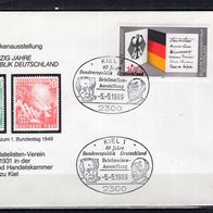 BRD / Bund 1989 Sonderbeleg 40 Jahre BRD mit MiNr. 1421 Sonderstempel Kiel -1