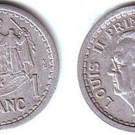 Monaco 1 Franc 1943 Fürst LOUIS II. (1922-1949)
