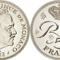 MONACO 5 Francs 1982 Fürst Rainier III." (1949-2005) gekr. Spiegelmonogramm