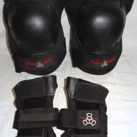 D Tripple Eight Protektoren 2er-Set Erwachsene Größe M schwarz gebraucht sehr gut erh