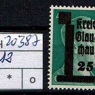 Los H20387: Lokalausgaben Glauchau Mi. 12 * *