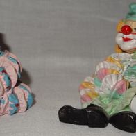 D25 Clown Zirkusclown 2 Clownfiguren 10x7, 6x7 H7 Sammelfiguren Sammeln noch gut zu