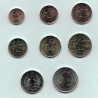 2026 Bulgarien 1 + 2 + 5 + 10 + 20 + 50 Cent + 1 Euro + 2 Euro Unc Kursmünzen