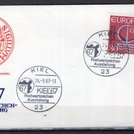 BRD / Bund 1967 Ausstellungsbeleg Postwertzeichenausstellung mit MiNr. 520 Sonderstem