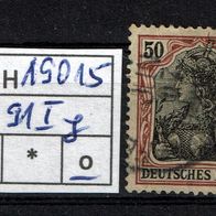 Los H19015: Deutsches Reich Mi. 91 I y, gest