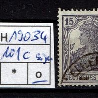 Los H19034: Deutsches Reich Mi. 101 c, gest., sign