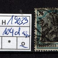 Los H19039: Deutsches Reich Mi. 104 d, gest