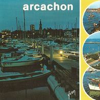 AK Arcachon - Gironde (Frankreich) gelaufen - 4 Motive