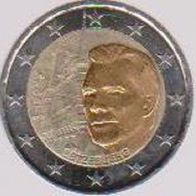 2007 Luxemburg 2 Euro Großherzoglicher Palast teilvergoldet
