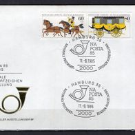 BRD / Bund 1985 Ausstellungsbeleg Nr. 2 Naposta 85 mit W Zd 5 Sonderstempel
