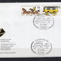BRD / Bund 1985 Ausstellungsbeleg Nr. 3 Naposta 85 mit W Zd 5 Sonderstempel
